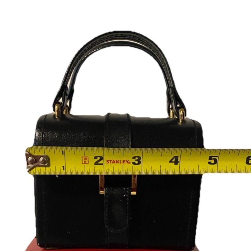 Dulwich Designs Travel Jewelry Box Genuine Leather Domed Black With Mirror - Picture 9 of 11